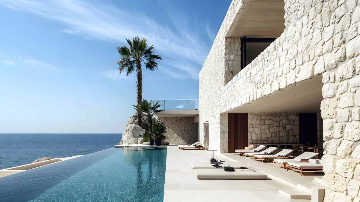 Alojamiento de lujo con vistas y piscina infinita en Ibiza